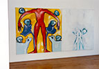 Exhibition View Francesco Clemente  The Paintings of the Gate / April 2 - May 31, 1997 / Galerie Jérôme de Noirmont.